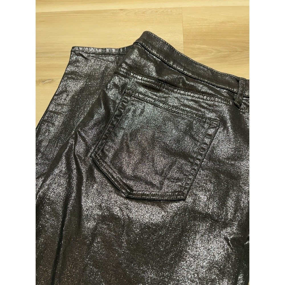 LOFT Women's Pewter Metallic Gray Skinny Pants 38" Waist